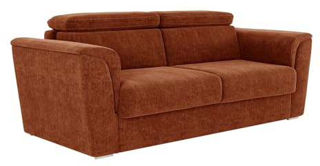 Vente-unique - Schlafsofa 4 Rizora - Polyester - Terracotta