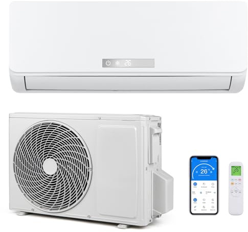 LIFEZEAL Condizionatore 18000 BTU Inverter, R32, Climatizzatore Monosplit con Raffreddamento, Deumidificazione, Ventilazione e Riscaldamento, Autopulente, con Telecomando e WiFi, A++ (18000BTU)