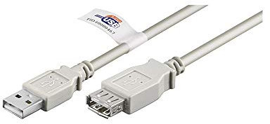 Goobay 68915 Câble rallonge de recharge USB 2.0 Hi-Speed, Gris, Connecteur USB 2.0, 3m Longueur