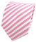TigerTie Designer cravate en soie rosé rose clair blanc rayé - cravate en soie