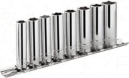 FACOM R40E Jeu de 8 Douilles 6 Pans, Argent