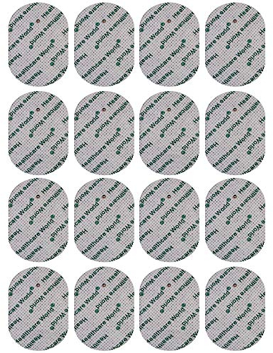 Tens-Elektrodenpads Ovale selbstklebende Elektroden (16 Stück) 2,2-mm-Bolzenverbindung Kompatibel mit Omron E2-, E4-Tens-Geräten