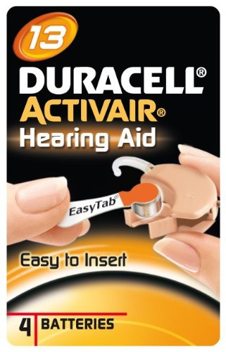 Duracell Easytab DA13 Lot de 40 piles pour appareils auditifs avec batterie de type 13 Orange