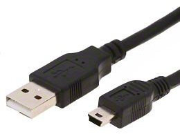 World of Data USB 2.0 Mini Cable, USB-A Male to Mini USB-B Male, 5-Pin - 0.5 m