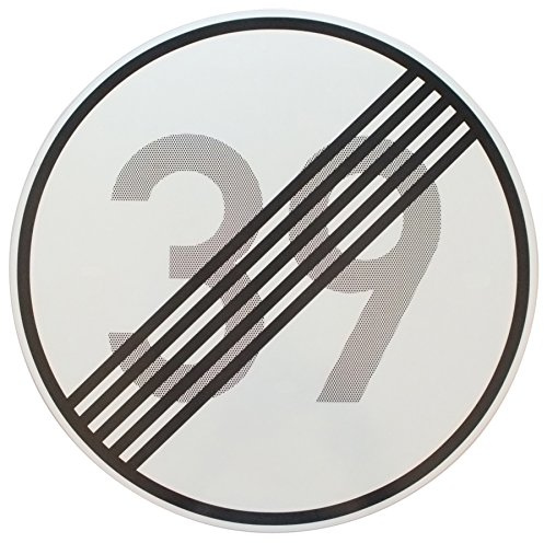 ORIGINAL Verkehrszeichen 282 ENDE 39 km/h für den 40 Geburtstag Geburtstagsschild Straßenschild Verkehrsschilder Schild Schilder Straßenzeichen Geburtstagsgeschenk Straßenschilder Geschenkidee