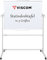 VISCOM Whiteboard Stativdrehtafel mit Aluminiumrahmen - 100 x 150 cm - doppelseitiges mobiles Whiteboard mit Ständer & mit Rollen - magnetisch, beschreibar