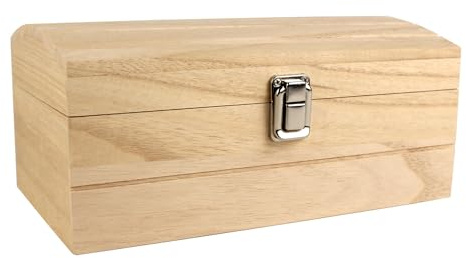 Truhe, gewölbt, Holz, 25 x 15 x 11,5 cm