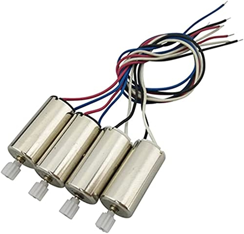 YUNIQUE GREEN-CLEAN-POWER - Satz von 4 Motoren für Syma X5SW X5SC-1 RC Drohne | 2 Rechtslaufende und 2 Linkslaufende Motoren, Geeignet für Modellbau | Maße 16,70 x 8 mm, Silber, Kunststoff