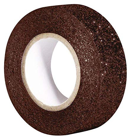 Masking tape à paillettes 5 m x 15 mm - marron
