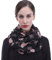 Lina & Lily Damen Loop Schal mit Katzen-Print (Schwarz & Rosa)