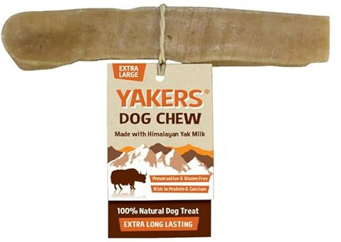 Yakers Natural Dog Chews, Original Flavor, XL (Pack of 2) - Natural Dog Treat Made with Himalayan Milk, Gluten-Free, Durable and Healthy Treats for All Breeds