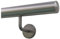 TIBU Handlauf Geländer Edelstahl Ø 42,4 mm - Länge 200 cm - Ende leicht gewölbte Kappe und gewinkelte Halter - Rostfrei für Außen und Innen