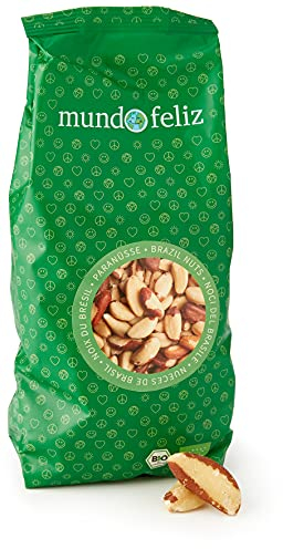 Mundo Feliz - Nueces de Brasil ecológicas enteras, 2 bolsas de 500 g