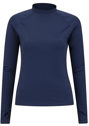 Mountain Warehouse Womens Long Sleeve Rash Vest - SPF50+ Sun Protection Ladies Rash Guard, Quick Drying Rash Top, Flat Seams, Stretchable - Spring Summer, Swimming
