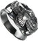 HIJONES Herren Edelstahl Coole Punk Flying Eagle Hawk Ring Silber Schwarz Größe 68