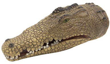 Toyvian Krokodil Latex Puppet Tierhandpuppe Spielzeug Realistische Krokodil Kopf Handschuh Rollenspiel Prop für Kinder Erwachsene Karneval Partei Begünstigt Krokodil Handpuppe Spielzeug
