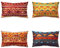 Hengjiang Kissenbezug, Orange/Braun, geometrisch, doppelseitig, bedruckt, weicher Plüsch-Kissenbezug, 30 x 50 cm