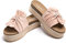 Sandali da donna con zeppa e punta aperta, altezza, 5,3 cm, colore nero, marrone, oro o leopardato, 36-42 UE, 2 beige, 40 EU