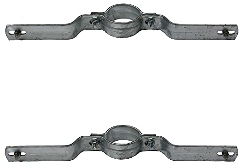Kleberio® 2 Rohrschellen DN60 (Bohrlochabstand 350mm) verzinkt für Rundrohr 60mm Rohrschelle für Schilderbefestigung Rohrhalterung Schellen Set inklusive Befestigungsschrauben für das Schild