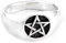 Windalf Pagan Siegelring NARICA 9 mm Wunsch Pentagramm Schutzring 925 Sterlingsilber (Silber, 50 (15.9))