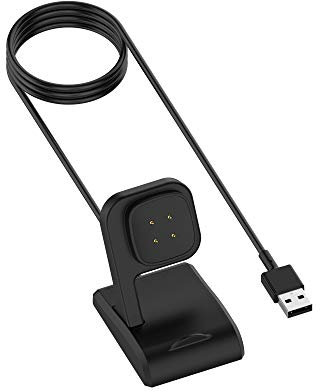 Tencloud Ladegeräte Kompatibel mit Fitbit Versa 3 Ladegerät, Ladestation Ladestation Ladekabel Netzkabel Smartwatch Zubehör für Versa 3/Sense Smart Watch