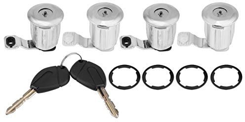 Jeu de serrure de porte de voiture, 252522 jeu de barillet de serrure de porte de voiture avec clés pour partenaire Berlingo Xsara(Cylindre 4Lock)