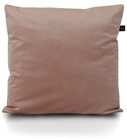 LILENO HOME Samt Kissenbezug 45x45 cm [Mauve] - 2er Set Samt Kissenhülle [ohne Füllkissen] - wasserabweisender Samt Kissenbezug mit verstecktem Reißverschluss - als Sofa u. Deko Kissen