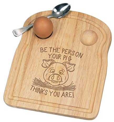 Être The Personne Votre Cochon Thinks You Sont Petit Déjeuner Fofolle Coquetier Board en Bois