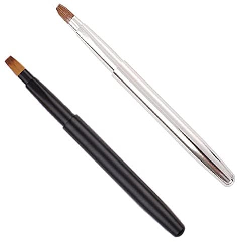 2 Pcs Retractable Lip Brushes Lip Liner Brushes Travel Retractable Lip Brushes for Women Girls Travel and Daily Use Random Color