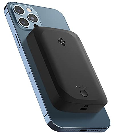 Spigen ArcHybrid Magfit for MagSafe Battery Pack 5000mAh Power Bank Fast Wireless Charge Portable Charger for iPhone 12 Series Only [USB C Cable Included/No Adapter]