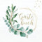GÄSTEBUCH EUKALYPTUS: Gästebuch mit Eukalyptus Kranz. Hochzeit, Kommunion, Konfirmation, Taufe, Babyparty, Geburtstag. Erinnerungsbuch zum eintragen mit viel Platz für Glückwünsche und Fotos. Deutsch