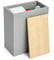 VonHaus Bathroom Storage Box - Grey Bathroom Tidy Box with Wood Effect Lid - Storage for Cleaning Products, Toilet Roll & More - Slim & Compact Organiser Unit - Shrewsbury