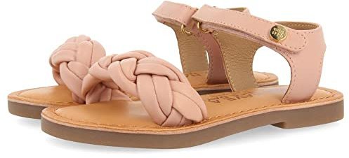 GIOSEPPO Ingai Mädchen Ledersandalen mit Zopfmuster, Rosa, 30 EU