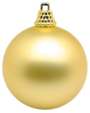 Deco Woerner Matte, goldene Weihnachtskugeln aus Plastik, 20 cm Ø - per Stück