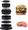 Newpop Presse à Hamburger Professionnel 3 en 1, Antiadhésive Presse à Burger avec Poignée en ABS, Moule Steak Haché pour de Délicieux Hamburgers, Galettes, Cheeseburgers, Boulettes de Viande, Barbecue