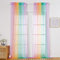 PONY DANCE Voile Net Curtain for Winter - Woven Voile Slot Top Curtain Elegant Window Treatment Panels for Study/Office, Purple & Blue, 2 Panels, 60 x 95-Inch Drop