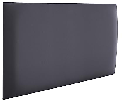RAVIO Wandpaneele gepolstert | 3D Wandverkleidung mit Schaumstoff | Wandkissen als Kopfteil für Bett | Wanddekoration für Schlafzimmer, Kinderzimmer, Büro, Diele | (Soft 20 - Dunkel Grau, 50x40 cm)