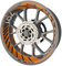 Felgenrandaufkleber Komplettset für Motorrad Husqvarna 701 Premium Qualität (Aufkleber für 2 Felgen) (Orange)