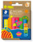 STAEDTLER Neon Plastilin Knete Noris jumbo, geschmeidig und formstabil, ideal für Schule und Kindergarten, 6 Knetstangen à 16g in sortierten neon Farben im Kartonetui, 842F C6