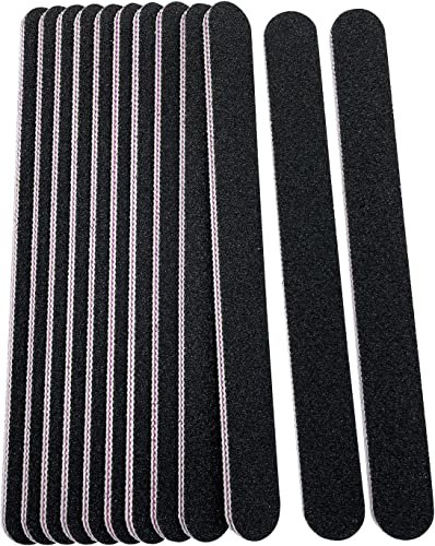 YIAGUN Nail Files Set,12PCS Professional Nail Files Double Sided Emery Board,Fingernal Buffing Files for Home,100/180 Grit