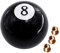Wmool Schwarz 8 Kugel Schaltknauf / Kurzer Schaltknauf für Universal Auto Schwarz für Ball Acryl 8