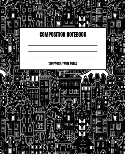 Composition Notebook: City Wide-Ruled Lined Paper Journal, 120 Pages, for Kids, Teens, and Adults