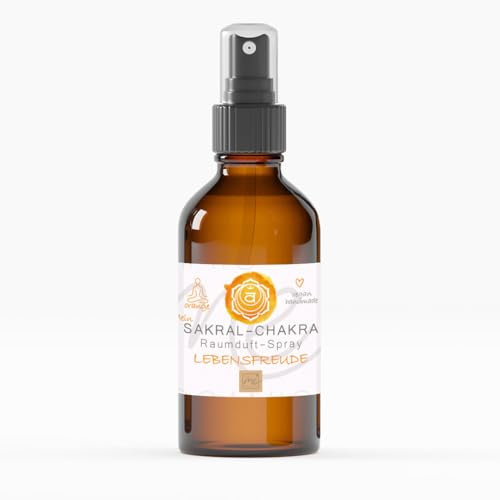 Thats me organic Bio CHAKRA Spray LEBENSFREUDE (Orange) – Energetische Reinigung mit unvergälltem Bio-Alkohol – Handmade Aura, Raum, Meditations & Yoga Spray – Für Auraschutz & Balance