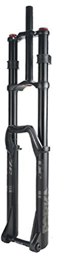 Samnuerly Downhill MTB Luftgabel 26 27,5 29 Zoll Fahrrad Federgabel DH Federweg 160 mm Zugstufeneinstellung Vorderradgabel Doppelschulter Steckachse 20 x 110 mm Boost-Gabel (Farbe: Schwarz, Größe: 29