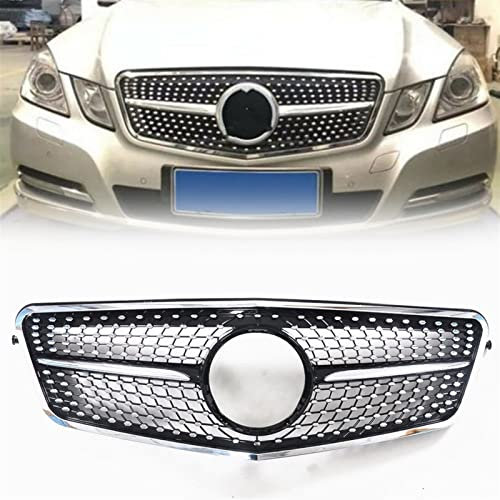 WMTCNC Kühlergrille Grill Für Benz E-Klasse W212 2009-2013 E63 E350 E550 Limousine Frontgrill Diamond Style Black Upper Bumper Hood Mesh Grid