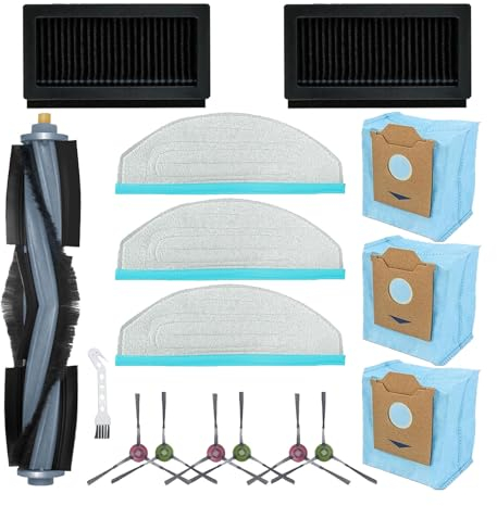 Replacement Accessories Kit for Yeedi Cube: Replacement Parts Compatible with Yeedi Cube Robot Vacuum Cleaner, Main Brush Side Brush Hepa Filter Mop Pads Dust Bags Cleaning Tool Spare Parts