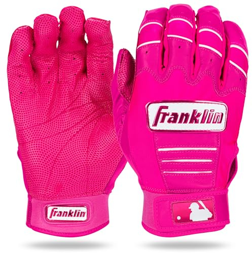 Franklin Sport MLB Schlaghandschuhe CFX Pro Schlaghandschuhe für Erwachsene und Jugendliche, Baseball- und Softball-Schlaghandschuhe, Pink Highlight, Erwachsene, Größe L