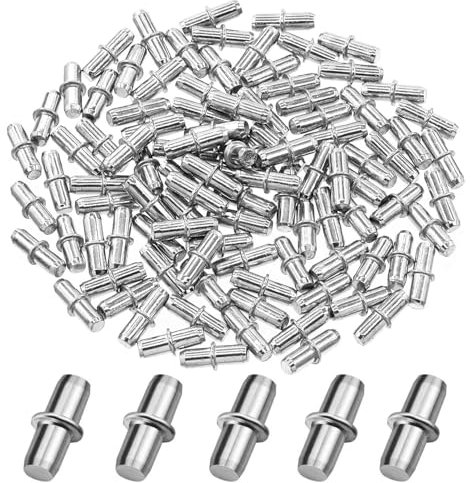 30 Pcs Shelf Support Pegs - 5mm Shelf Supports Pins for Kitchen Cabinet Bookcase Closet Wardrobe Cupboard Wood Glass Shelves, Kitchen Cupboard Shelf Supports for Shelves Cabinets Brackets