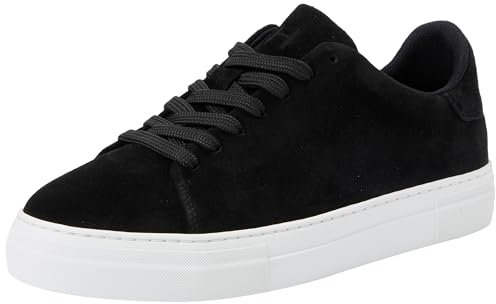 SELETED HOMME Herren SLHDAVID Chunky Suede NOOS O Sneaker, Black, 42 EU