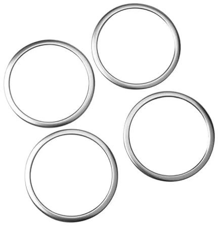 DXHSLH 4 Stück Silberne Edelstahl-Front- und Hintertür-Lautsprecher-Abdeckungsringe for BMW X1 F48 2016 2017 2018 Teile